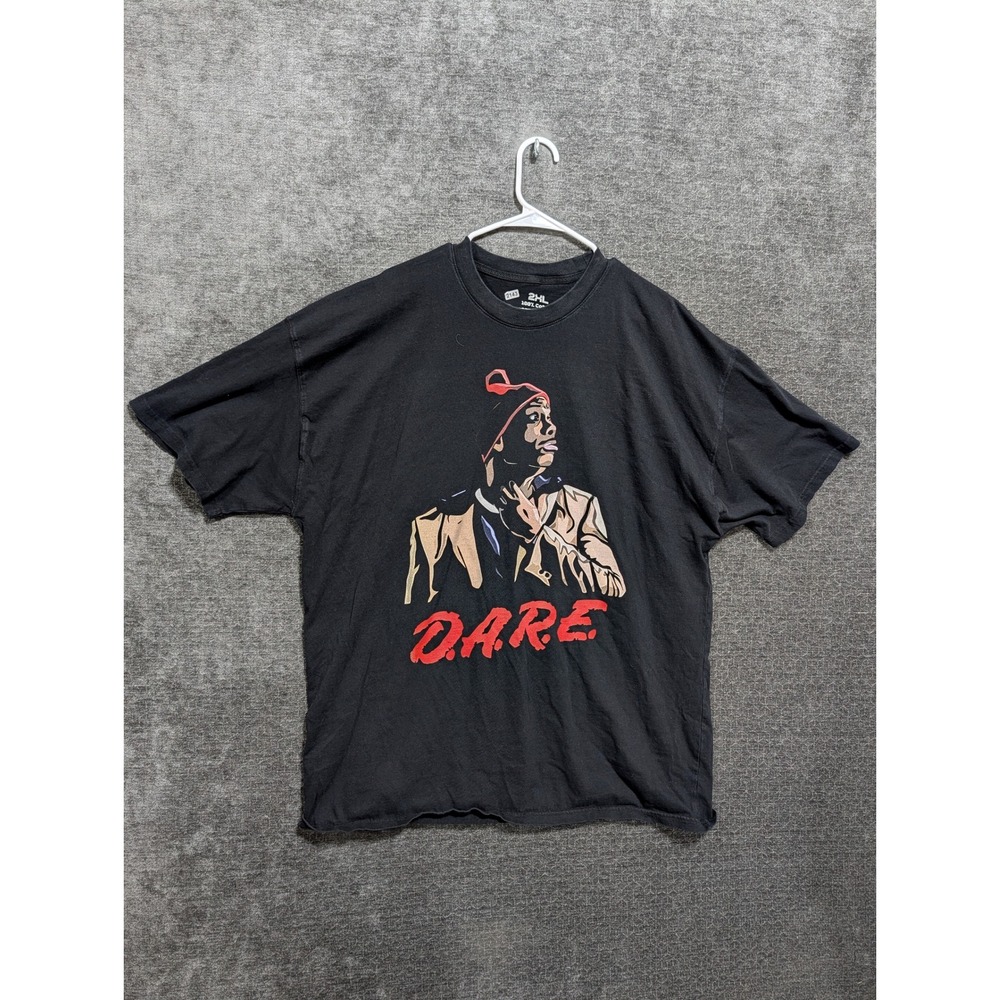 Tyrone Biggums D.A.R.E. Parody Graphic T-Shirt Black 2XL Made in USA Cotton